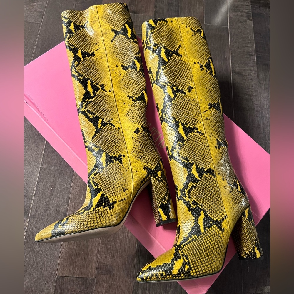 Paris Texas Boots | Size 8 | Yellow snake print
